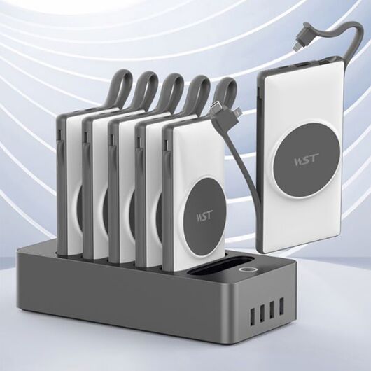 WST Magnetic Wireless Power Bank Docking Station 6 In 1 - Saif Al Najmi Kw